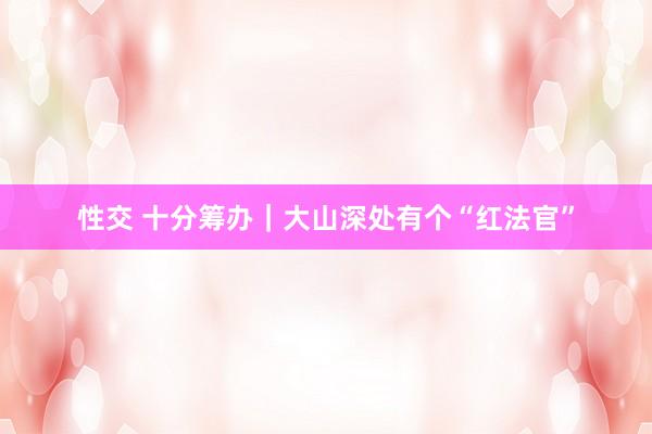 性交 十分筹办｜大山深处有个“红法官”
