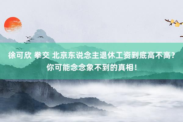 徐可欣 拳交 北京东说念主退休工资到底高不高？你可能念念象不到的真相！