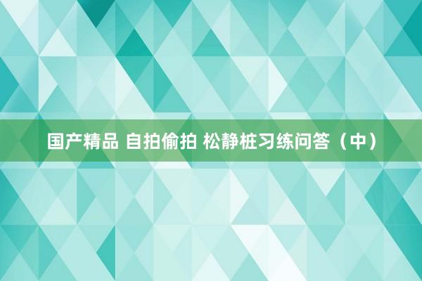 国产精品 自拍偷拍 松静桩习练问答（中）