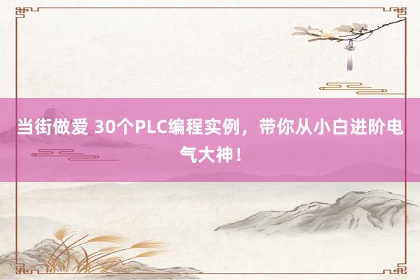 当街做爱 30个PLC编程实例，带你从小白进阶电气大神！